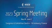 E MRS Spring Meeting and Exhibit Coming soon 2027
