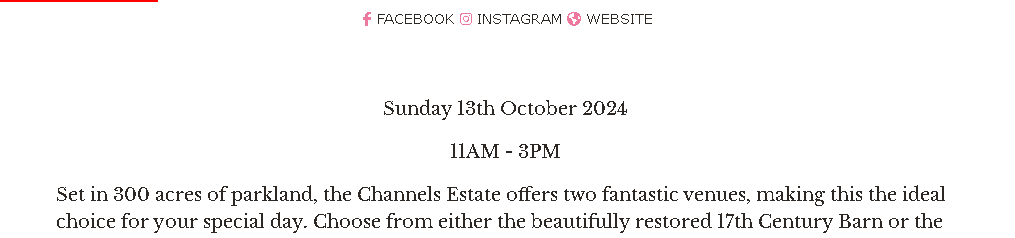 Channels Estate Wedding Show Essex 2024